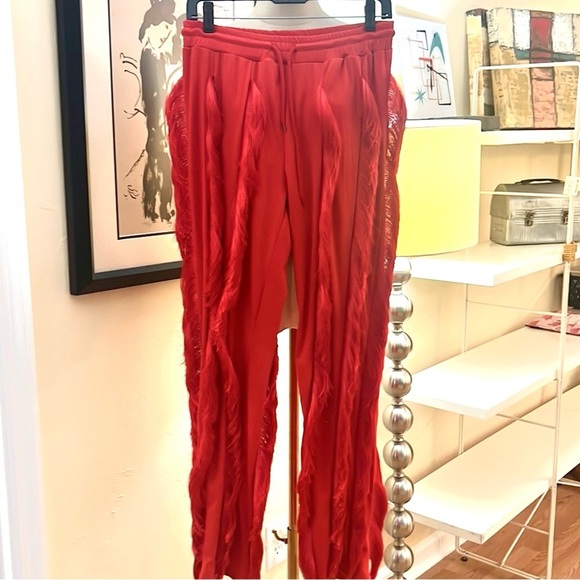 NWT,Latin Dance Pants Tassel Ballroom Dance Red Fringe Rumba Tango Salsa, Size
M - Picture 5 of 10